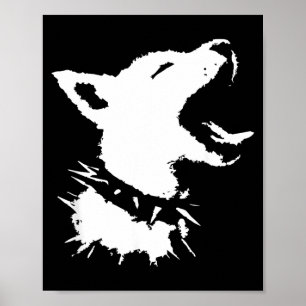 Hundeschädel-Punk-Y2k-Süßer-unheimlicher-Welpe-Got Poster