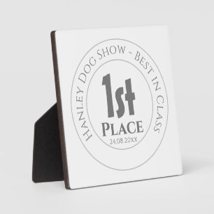 Hundeschau - Beste in Klasse 1 Preis Trophäe Award Fotoplatte