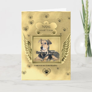 Hundeschema mit Rainbow Bridge-Gedicht-Karte Karte