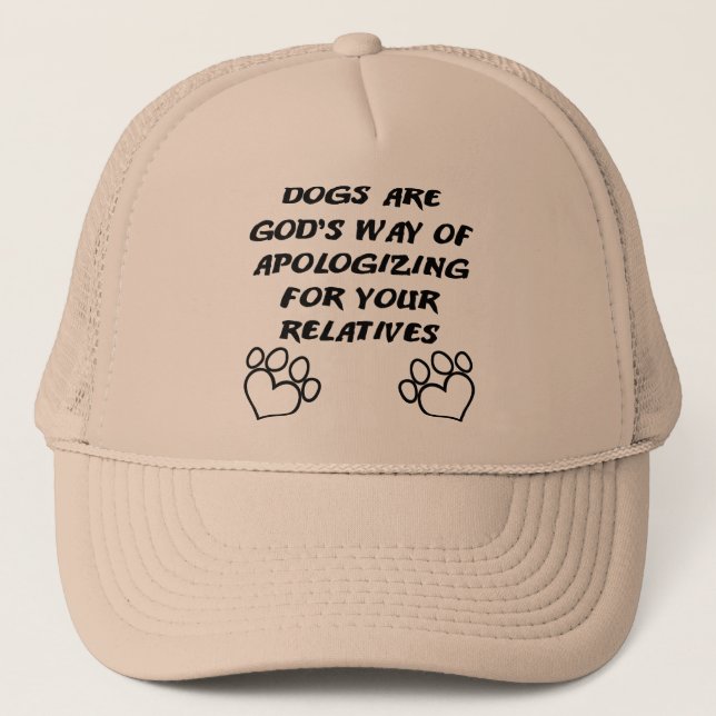 Hundeschenk von Gott Funny Ball Cap Hat Truckerkappe (Vorderseite)