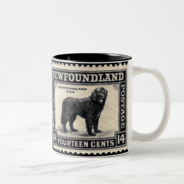 Hundeschenke für Neufundland Zweifarbige Tasse (Rechts)