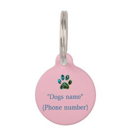Hundeschild Pink Green Blue Tiermarke