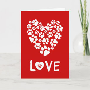 Hundeschlitten druckt HerzValentinstag Liebe Card Feiertagskarte