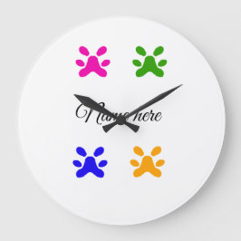 Hundeschlitten farbiges Haustier fügen Sie den Tex Große Wanduhr