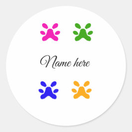 Hundeschlitten farbiges Haustier fügen Sie den Tex Runder Aufkleber