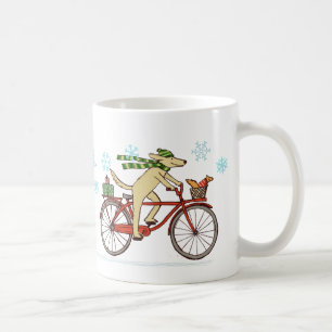 Hundeschlittenfahrrad mit Niedlichem Eichhörnchen Tasse
