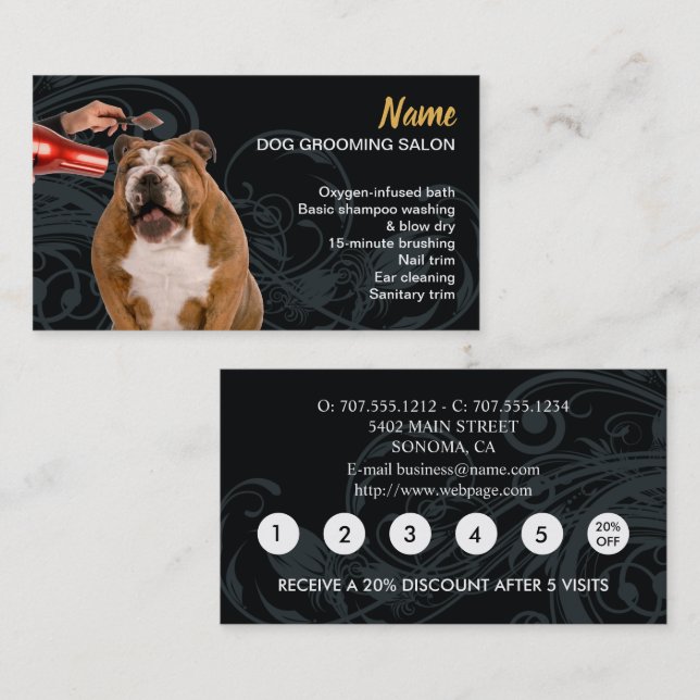 Hundeschmied Loyalty Discount Business Card Visitenkarte (Vorne/Hinten)