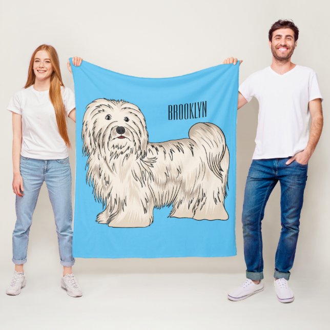 Hundeschmuck-Cartoon Fleecedecke (Beispiel)