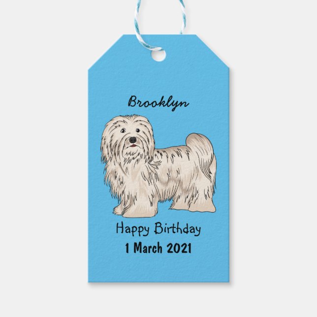 Hundeschmuck-Cartoon Geschenkanhänger (Vorderseite)