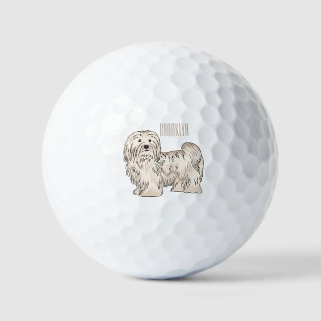 Hundeschmuck-Cartoon Golfball (Vorderseite)