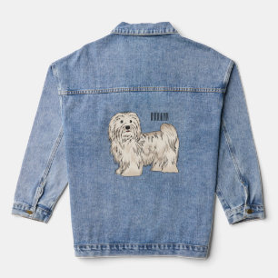 Hundeschmuck-Cartoon Jeansjacke