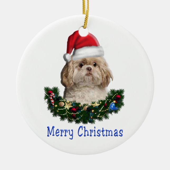 Hundeschmuck Keramikornament (Vorne)