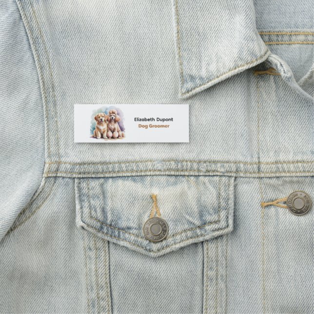 Hundeschönheit Wasserfarbe Namensschild (Beispiel)