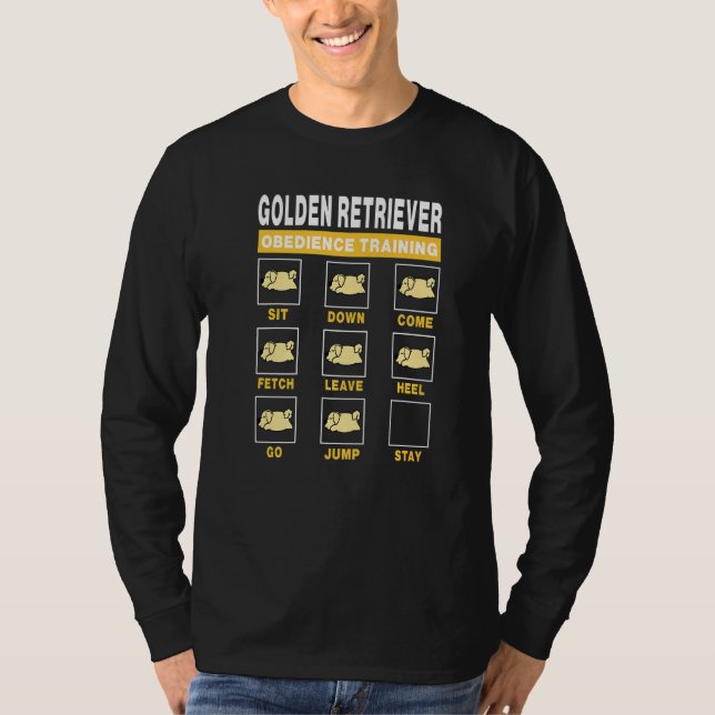 Hundeschrift für Golden Retriever Obedience T-Shirt (Vorderseite)