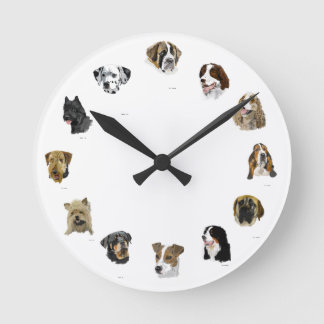 Hundeschuhr Runde Wanduhr