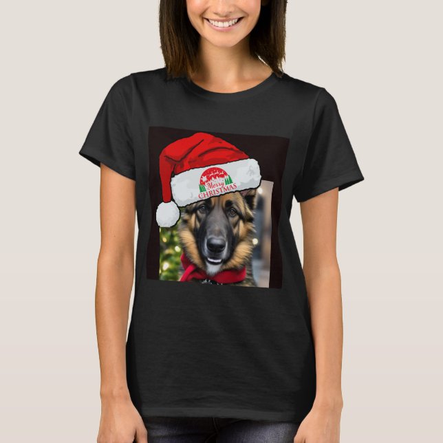 Hundeschule, Hundeschlittenmädchen, Weihnachten T-Shirt (Vorderseite)