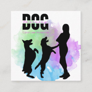 Hundeschulung / Hundeausbilder Quadratische Visitenkarte