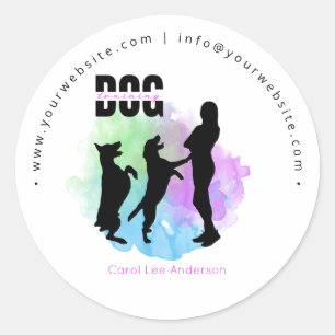 Hundeschulung / Hundeausbilder Runder Aufkleber
