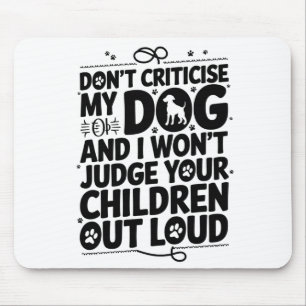 Hundeschutzwarnung Mousepad