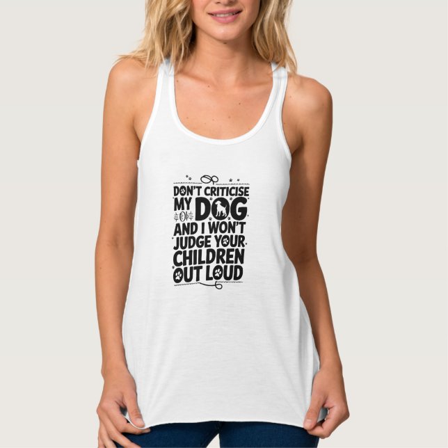 Hundeschutzwarnung Tank Top (Vorderseite)