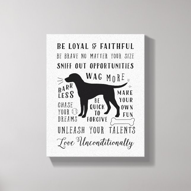 Hundeschweife Inspiration Hausregeln Leinwanddruck (Vorderseite)