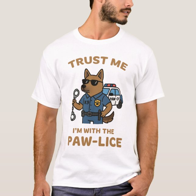 Hundeshirt für Paw-lice-Offizier - K9-Polizist-Spa T-Shirt (Vorderseite)