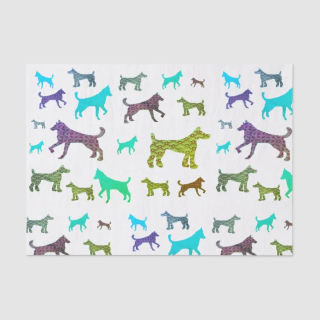 HundeSilhouette-Seidenpapier Seidenpapier (Vorderseite)