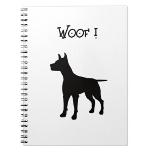 Hundesilhouette Wuff! Notizblock