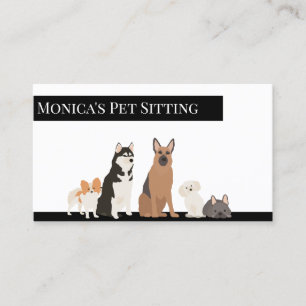 Hundesitting Hunde Training Grooming Tagesstätte Visitenkarte