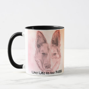 Hundeskizze Tasse