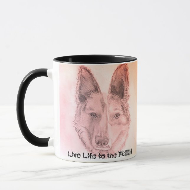 Hundeskizze Tasse (Links)
