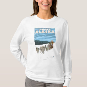 HundeSledding Szene - Cordova, Alaska T-Shirt
