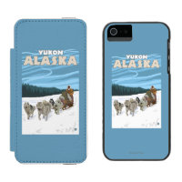 HundeSledding Szene - Yukon, Alaska