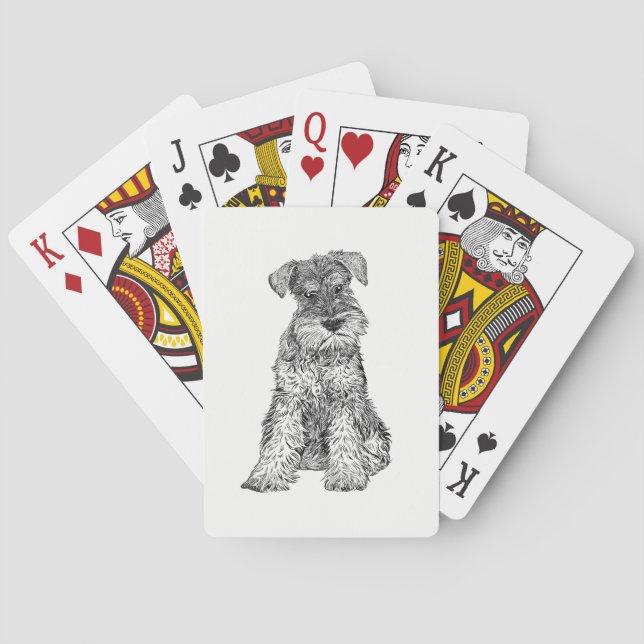 Hundespielkarten - Schnauzer Spielkarten (Rückseite)