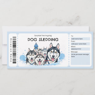 Hundesport-Schlitten-Geschenkgutschein Einladung