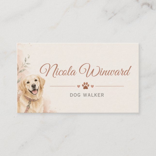 Hundesportkarten-Design Visitenkarte (Vorderseite)