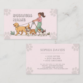 Hundesportler Haustiersitting Rosa Süß Visitenkarte