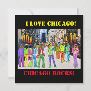 Hundestadt Chicago Feiertagskarte