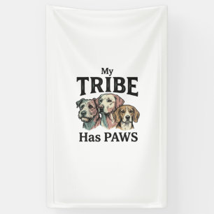 Hundestamm hat Pfoten Vintage Gravur Design_1 Banner