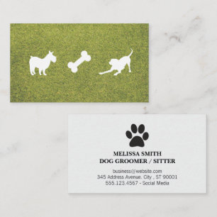 Hundesymbole Knochenturf Ausbilder Visitenkarte