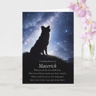 Hundesympathie Border Collie Benutzerdefinierter N Karte