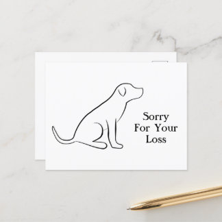 Hundesympathie Es tut uns leid um deinen Verlust Postkarte