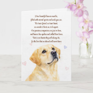 Hundesympathie Gelber Lab Labrador Retriever Karte
