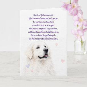 Hundesympathie Great Pyrenees Spiritueller Verlust Karte