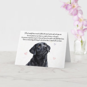 Hundesympathie Schwarzer Labrador Lab spirituell Karte