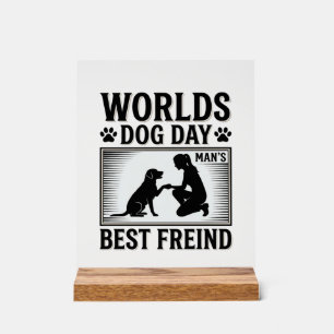 Hundetag Manns Bester Freund Vintage Acrylschild