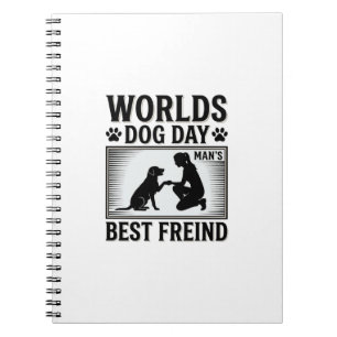 Hundetag Manns Bester Freund Vintage Notizblock
