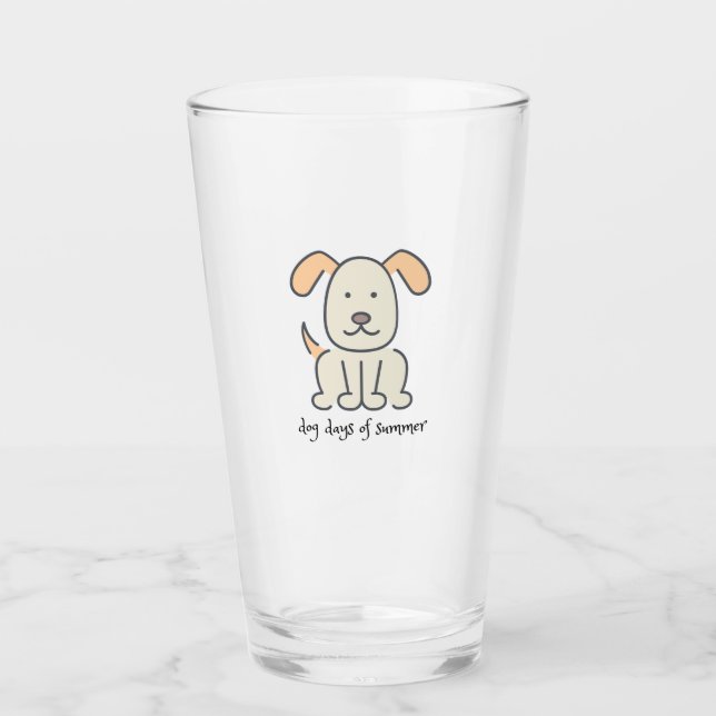 Hundetage Sommertrinkglas Glas (Vorderseite)