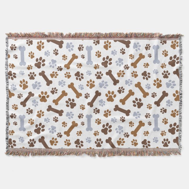 Hundetatze druckt Muster Decke (Vorderseite)