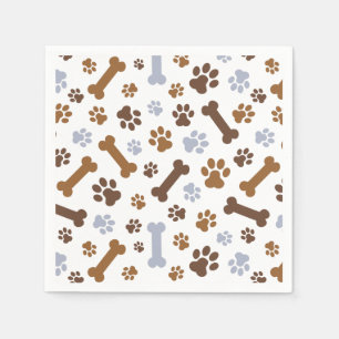 Hundetatze druckt Muster Serviette